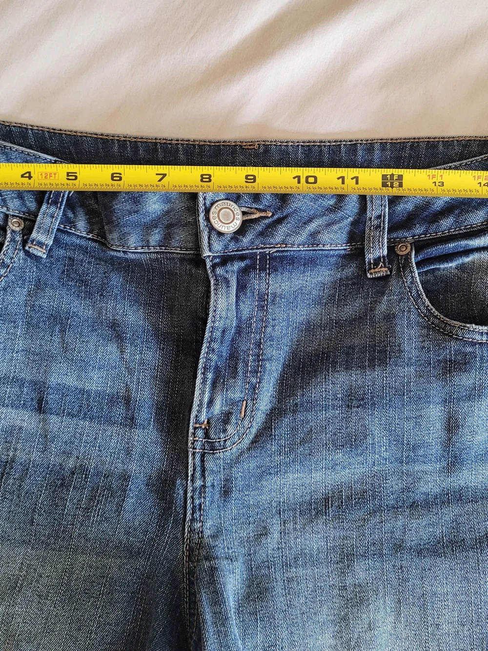 Maurices Light Wash Denim Shorts- Blue